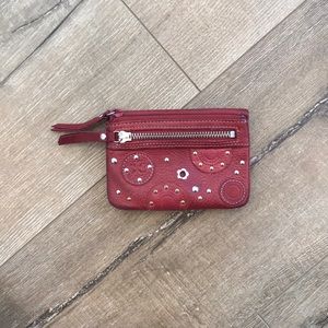 Red fossil wallet